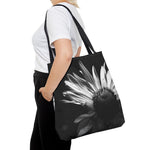 Black & White Flower Tote Bag (AOP)