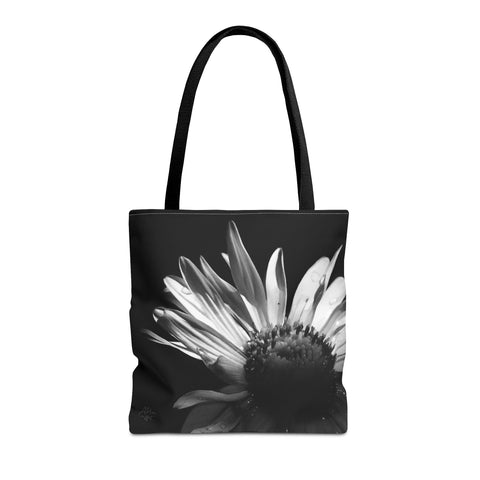 Black & White Flower Tote Bag (AOP)