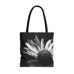 Black & White Flower Tote Bag (AOP)