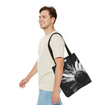 Black & White Flower Tote Bag (AOP)