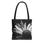 Black & White Flower Tote Bag (AOP)