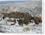 Snowy Autumn Day - Canvas Print