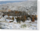 Snowy Autumn Day - Canvas Print