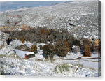 Snowy Autumn Day - Canvas Print