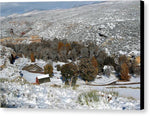 Snowy Autumn Day - Canvas Print