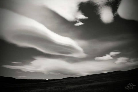 Black and White Summer Sky - Art Print