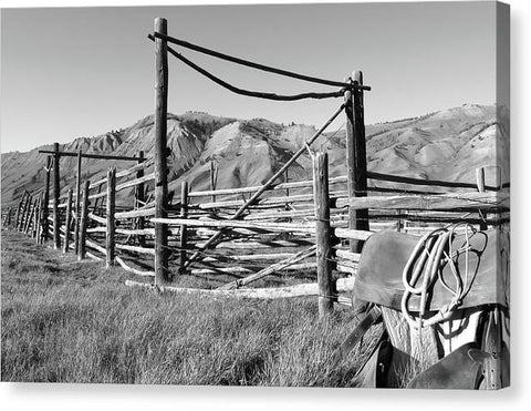 Empty Corrals - Canvas Print